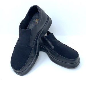 Bacco Bucci Sz 43/9-9.5 Black Italian Leather/Stretch Upper Slip-on Men's Shoes